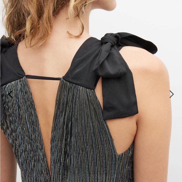 Sabina Musayev Ray Tiered Satin Dress with Bows XS - Picture 5 of 16